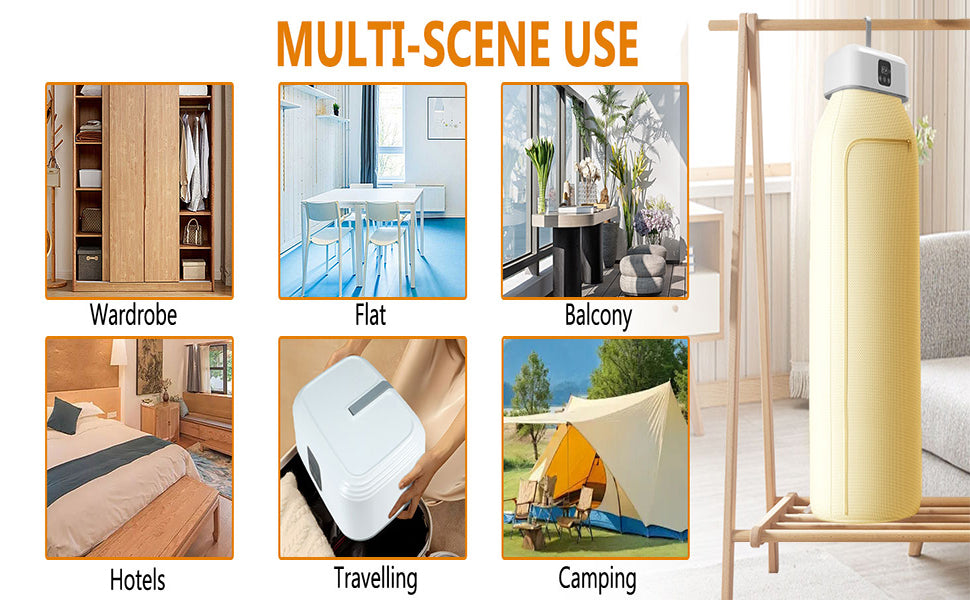 White color Portable and Foldable Electric Cloth Dryer Suitable